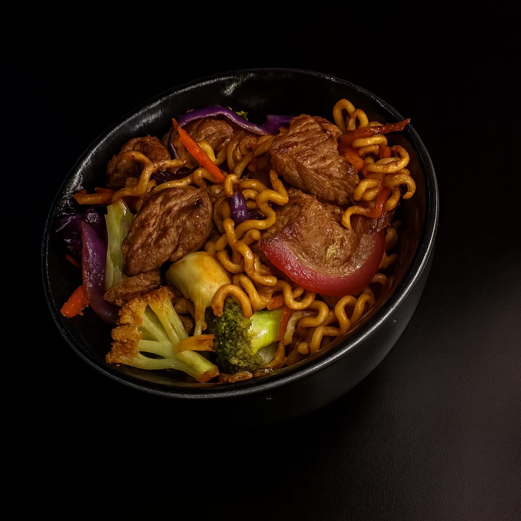 Yakisoba de carne