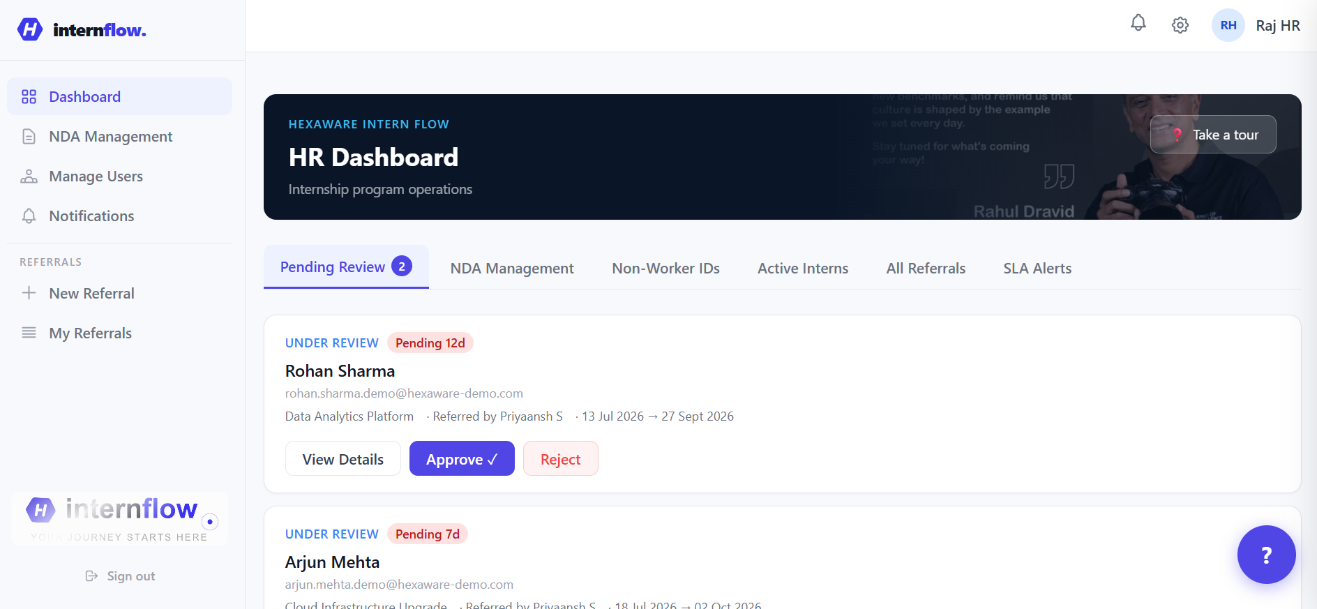 Intern Flow screenshot 1