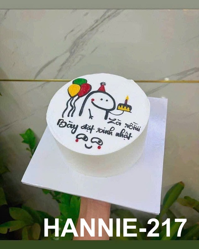 Cách giữ bánh vẽ sinh nhật Hannie tươi ngon, không bị khô khi để lâu.