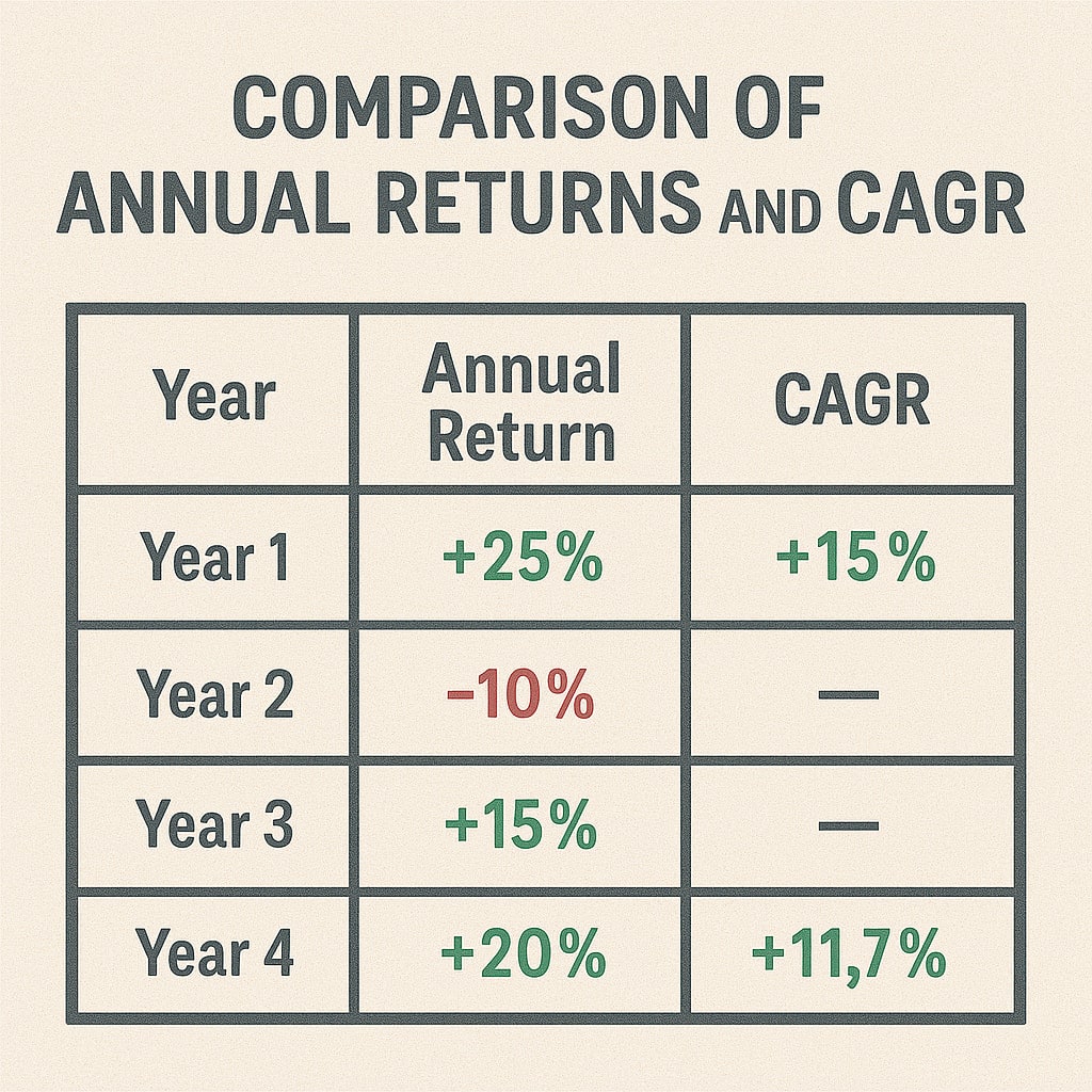 CAGR comparison table