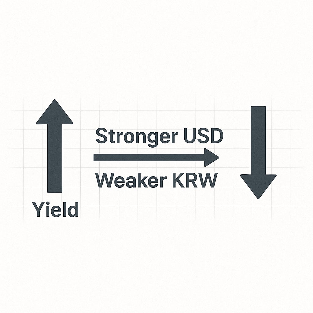 Yield and USDKRW relationship