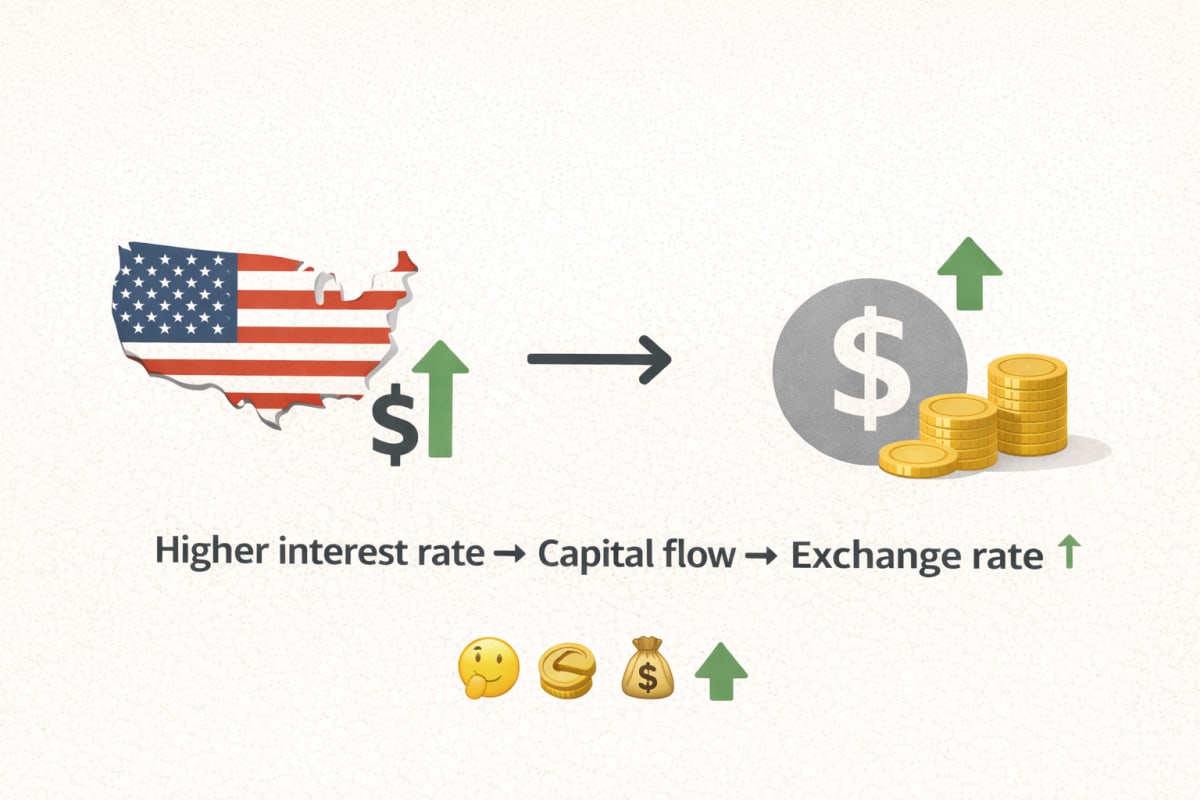 Interest rate differential and FX