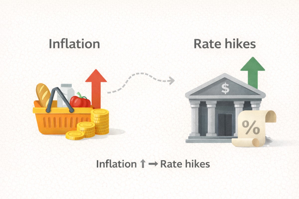 Inflation to interest rate path