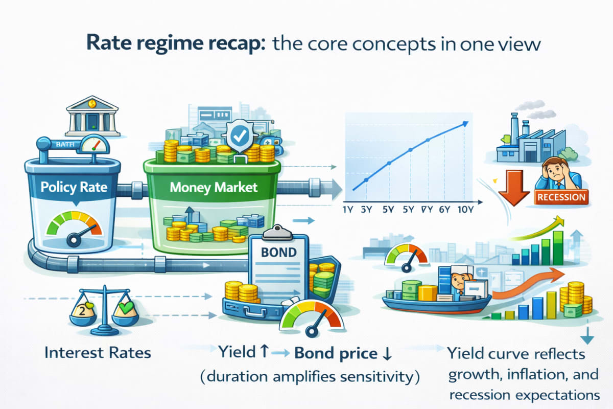 Bottom image: rate regime recap