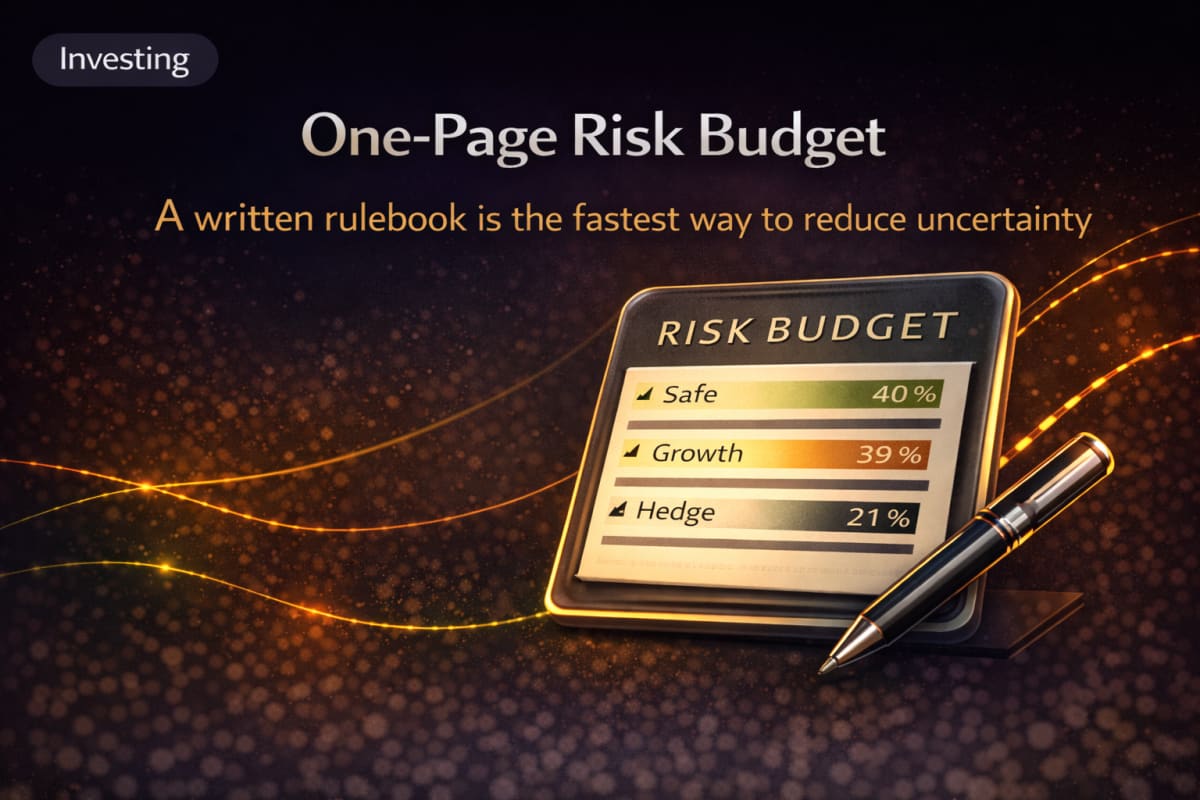 A one-page risk budget sheet makes your portfolio feel controllable