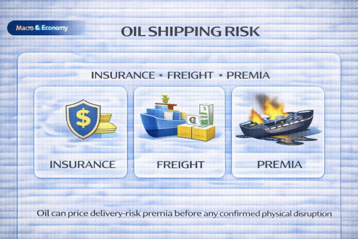 Oil can price delivery-risk premia before any confirmed physical disruption