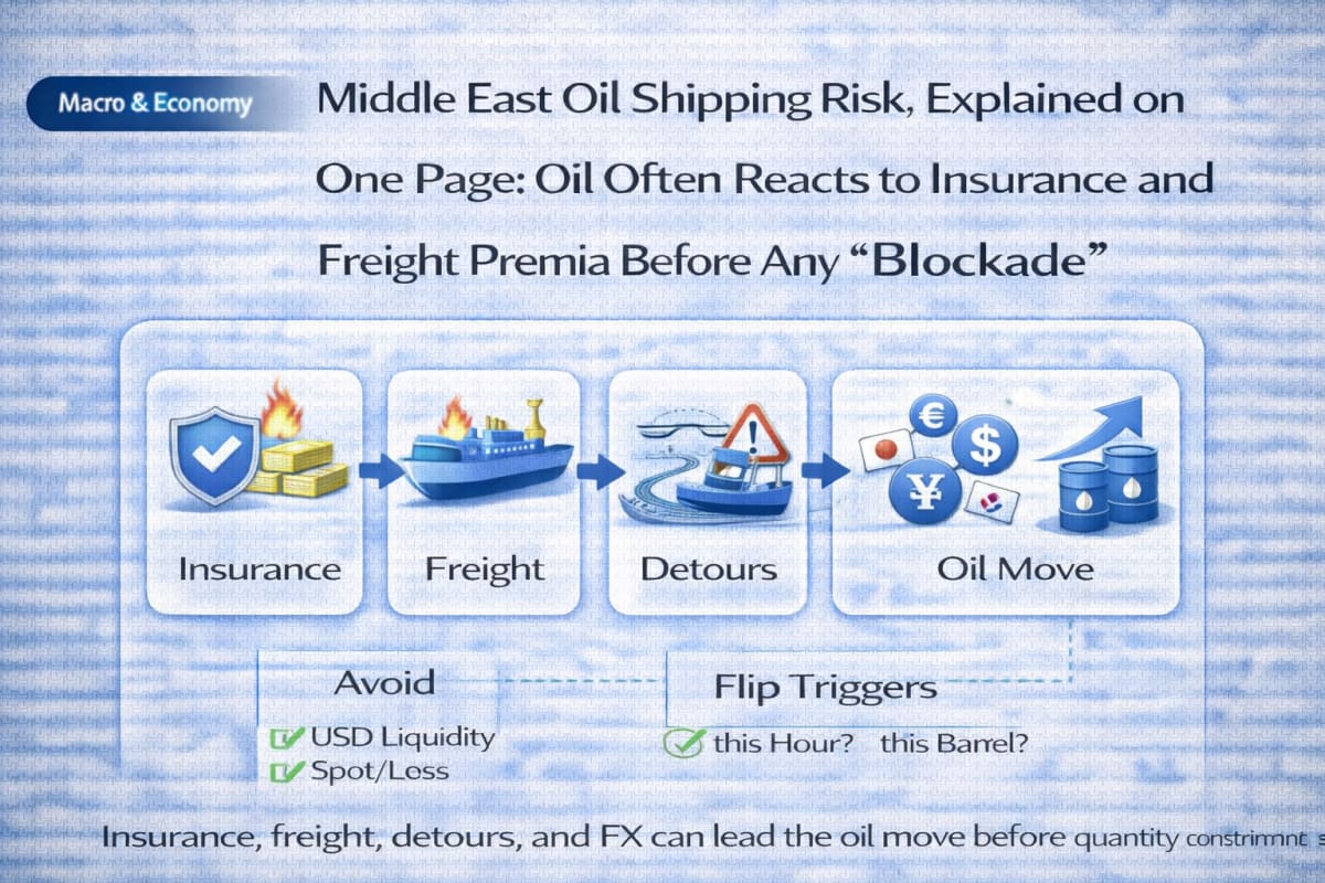Insurance, freight, detours, and FX can lead the oil move before quantity constraints show up