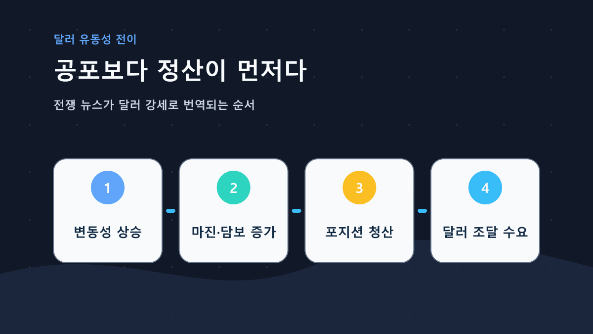 전쟁 뉴스의 달러 강세는 ‘안전자산’보다 ‘달러 유동성’ 경로가 먼저다
