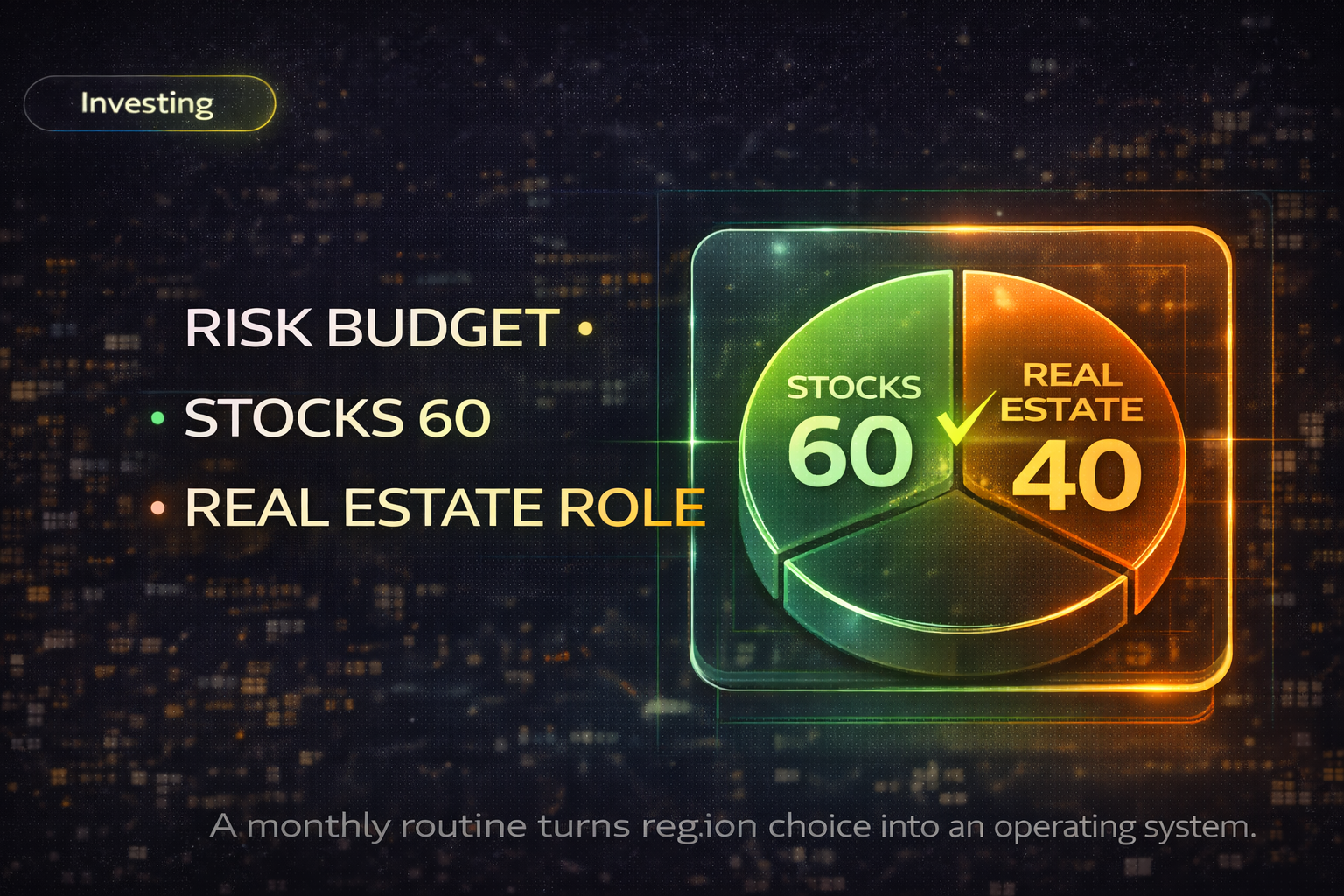 Real Estate Is a Role, Not a Weight: Korea’s Modern 60/40 Risk Budget (with the Apartment Dashboard)