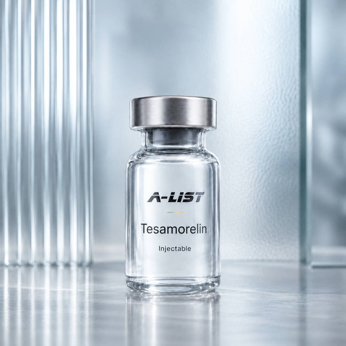 A-LIST Tirzepatide (with B12) bottle on stone