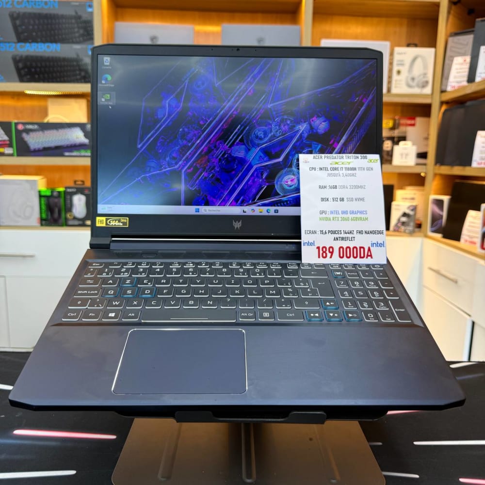 ACER ACER PREDATOR TRITON 300 CORE I7 11800H 16GB 512SSD RTX3060 6GBVRAM 15.6'' FHD 144HZ - LAPTOP GAMER vue 2