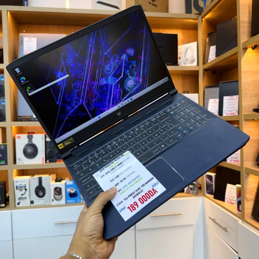 ACER ACER PREDATOR TRITON 300 CORE I7 11800H 16GB 512SSD RTX3060 6GBVRAM 15.6'' FHD 144HZ - LAPTOP GAMER vue 6