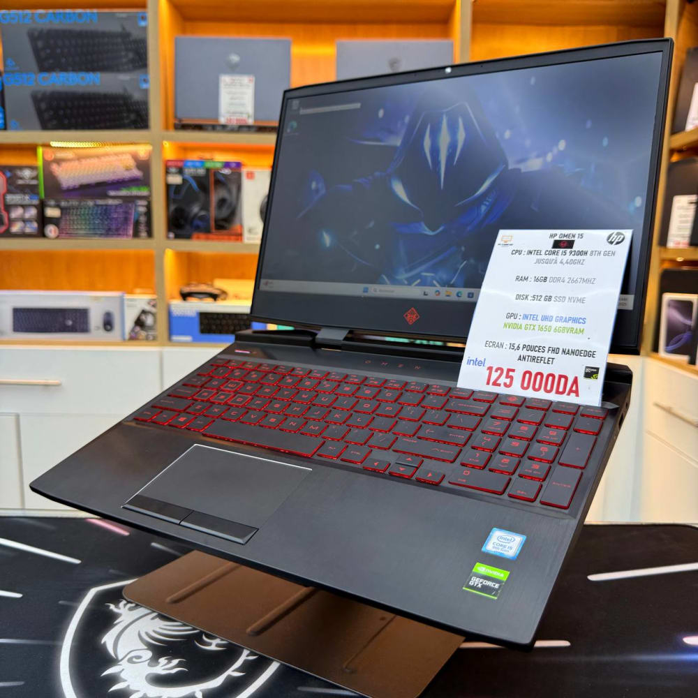 HP HP OMEN 15 I5 9300H 16GB 512SSD GTX 1650 4GBVRAM 15.6'' - LAPTOP vue 2