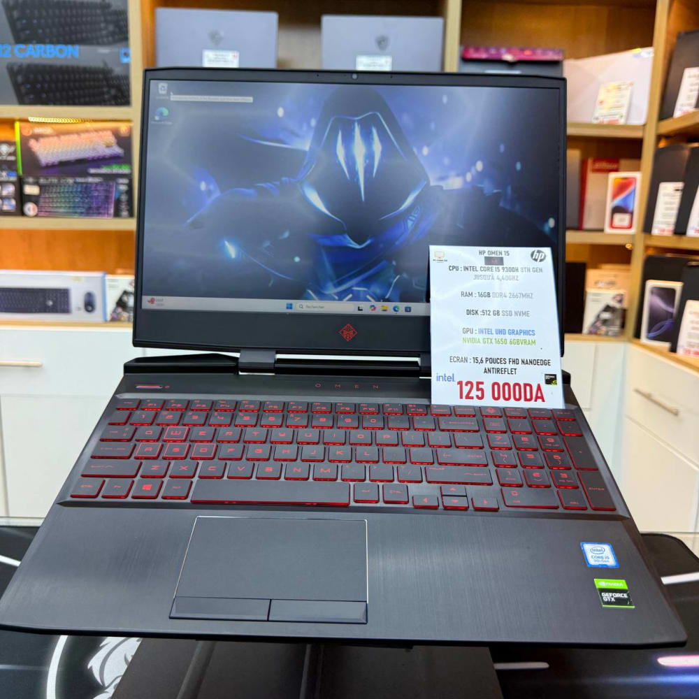 HP HP OMEN 15 I5 9300H 16GB 512SSD GTX 1650 4GBVRAM 15.6'' - LAPTOP vue 3