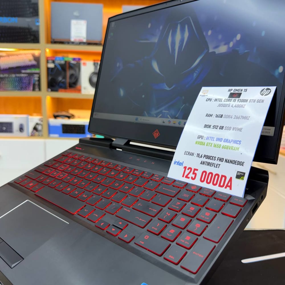 HP HP OMEN 15 I5 9300H 16GB 512SSD GTX 1650 4GBVRAM 15.6'' - LAPTOP vue 5