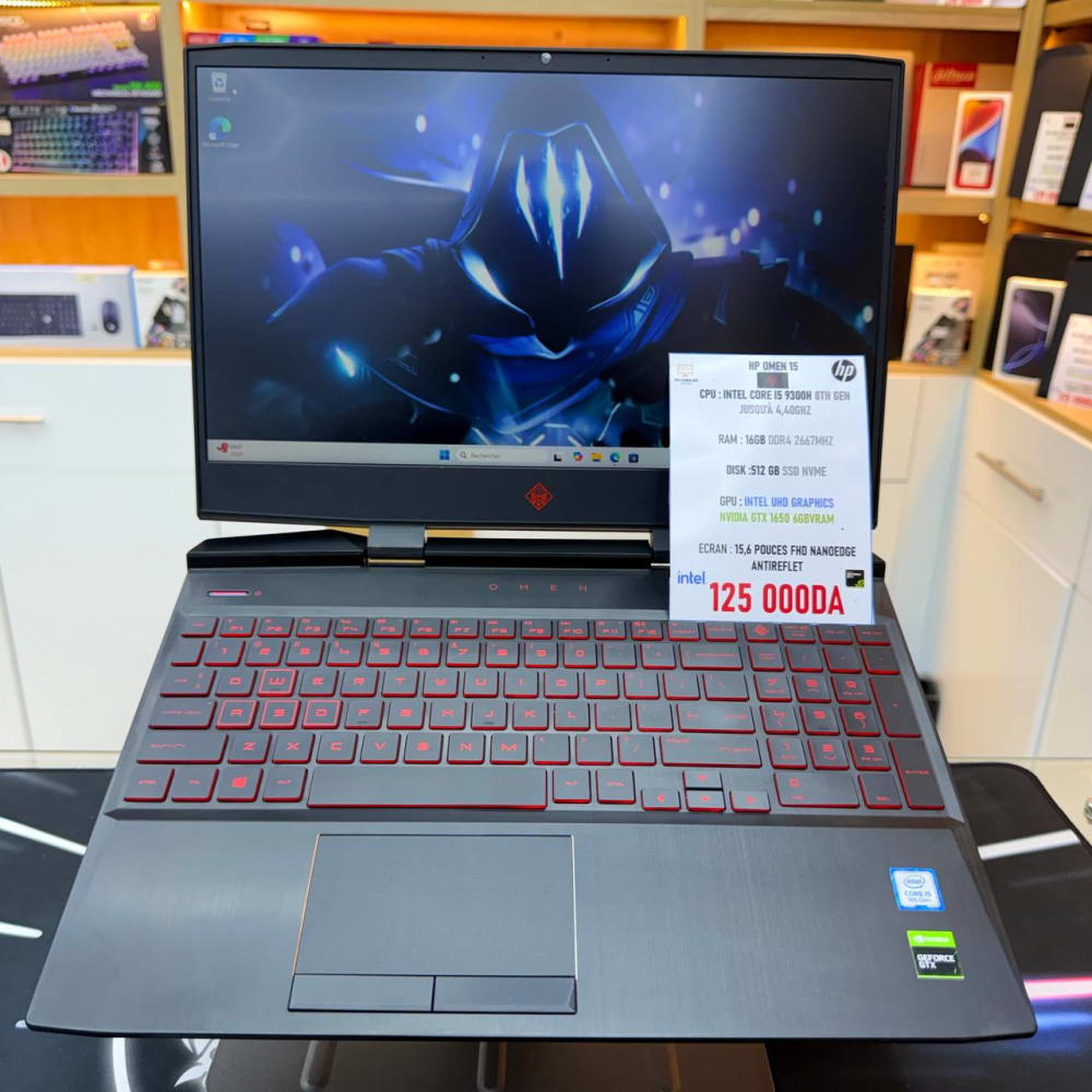 HP HP OMEN 15 I5 9300H 16GB 512SSD GTX 1650 4GBVRAM 15.6'' - LAPTOP vue 4