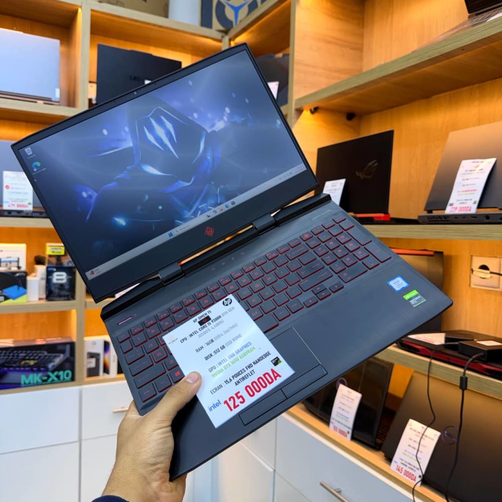 HP HP OMEN 15 I5 9300H 16GB 512SSD GTX 1650 4GBVRAM 15.6'' - LAPTOP vue 8