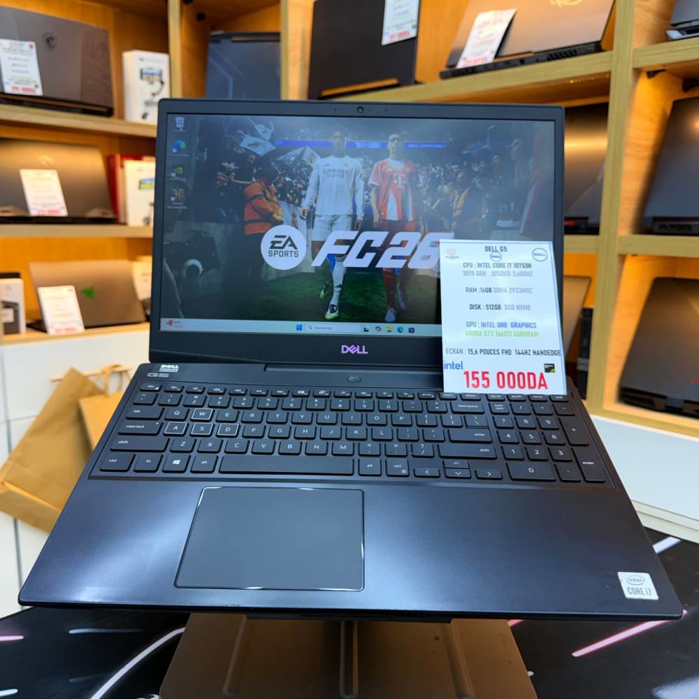 DELL DELL G5 I7 10750H 16GB 512SSD GTX1660TI 6GBVRAM 15.6'' 144hz - LAPTOP vue 5