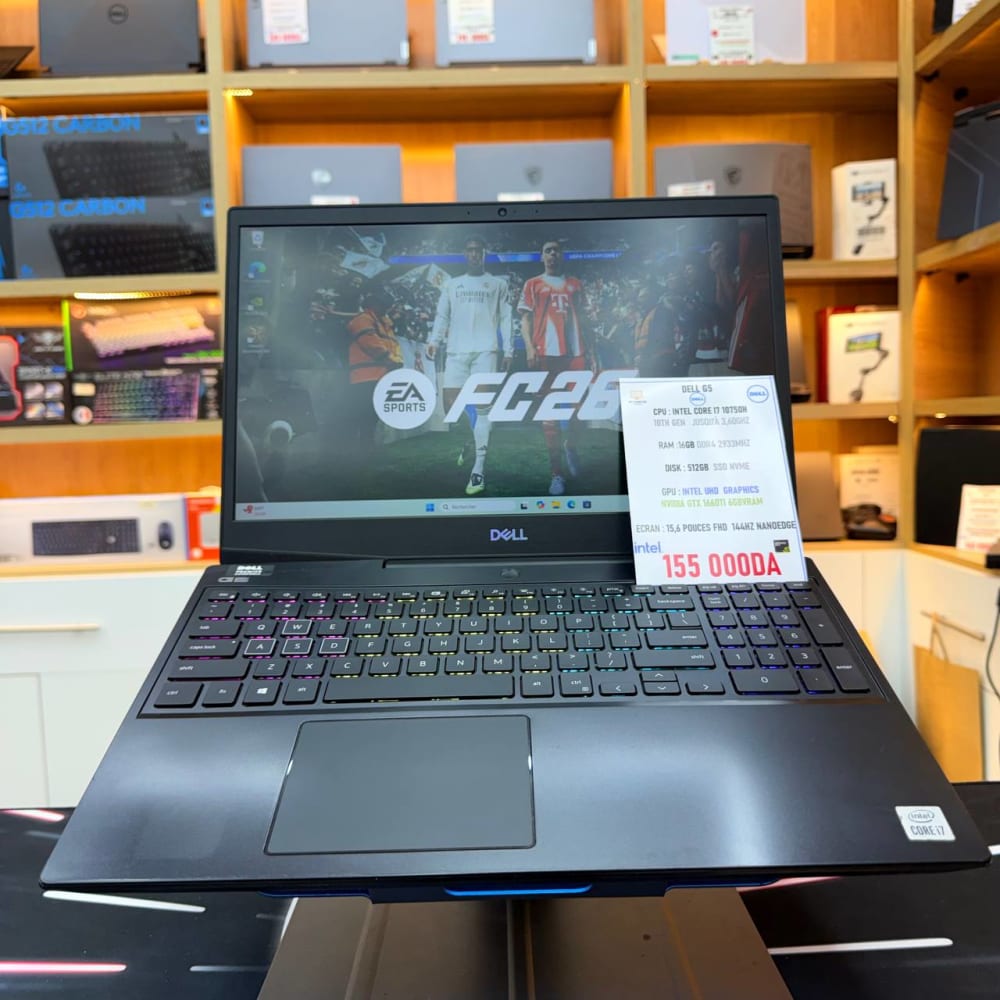 DELL DELL G5 I7 10750H 16GB 512SSD GTX1660TI 6GBVRAM 15.6'' 144hz - LAPTOP vue 9