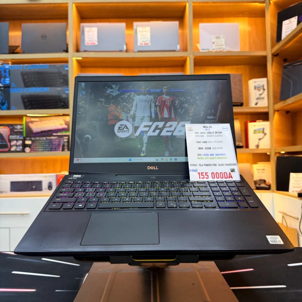 DELL DELL G5 I7 10750H 16GB 512SSD GTX1660TI 6GBVRAM 15.6'' 144hz - LAPTOP vue 8