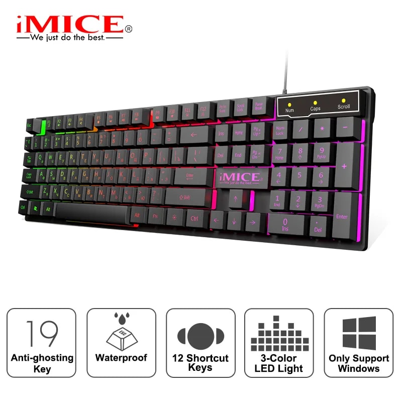 IMICE CLAVIER+SOURIS MECANIQUE GAMING IMICE MK-X10 - CLAVIER vue 3