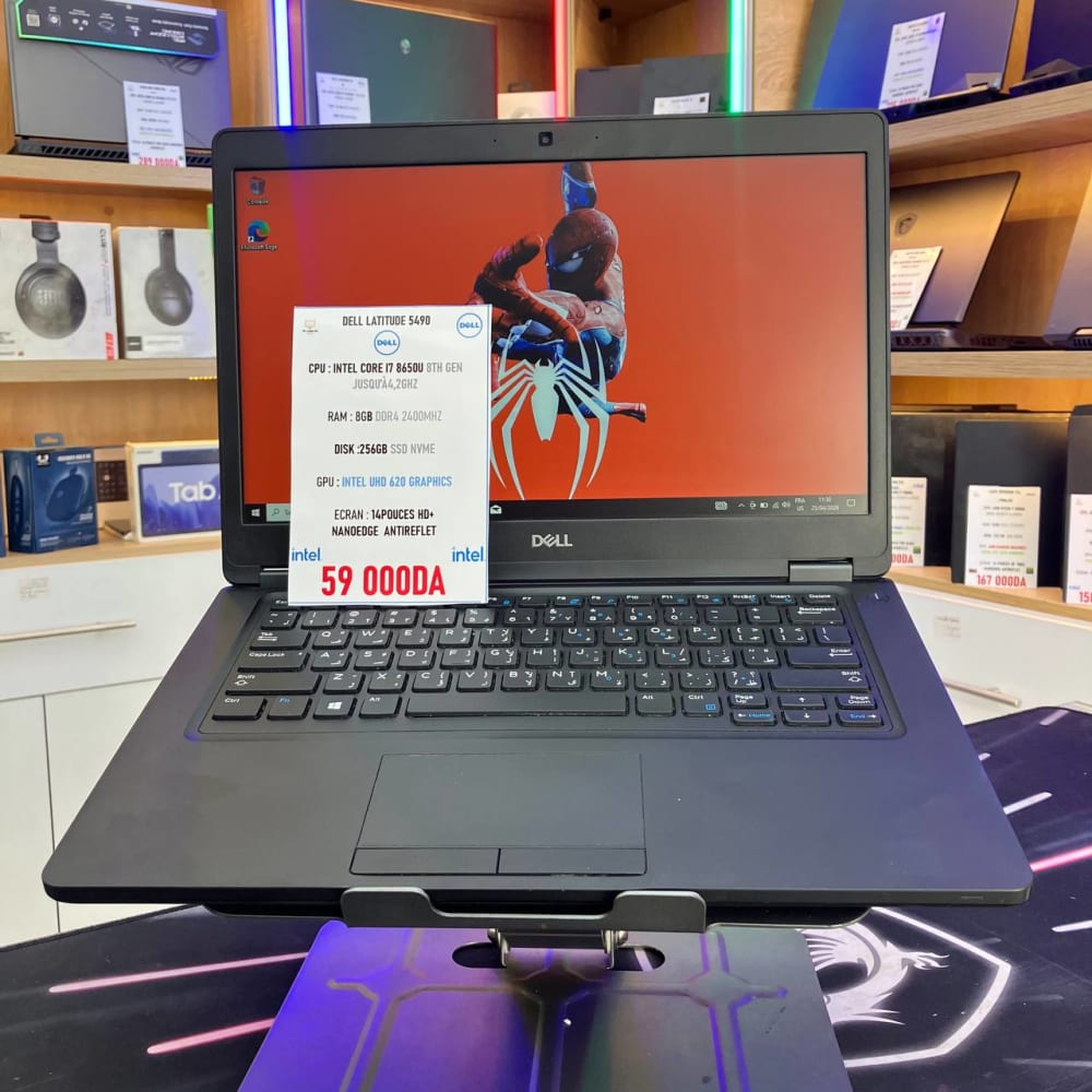 LENOVO DELL LATITUDE 5490 CORE I7 8650U 8GB 256SSD 14 HD+ - LAPTOP vue 3