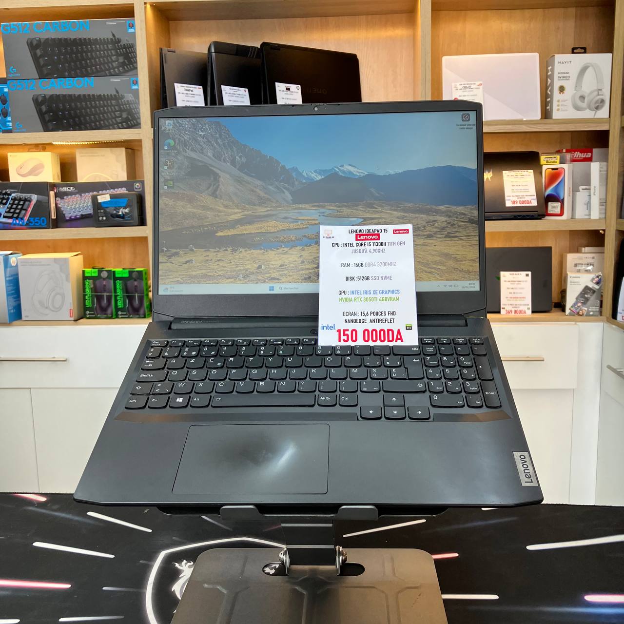 LENOVO LENOVO IDEAPAD GAMING I5 11300H 16GB 512SSD RTX3050TI 4GBVRAM 15.6 FHD - LAPTOP vue 2