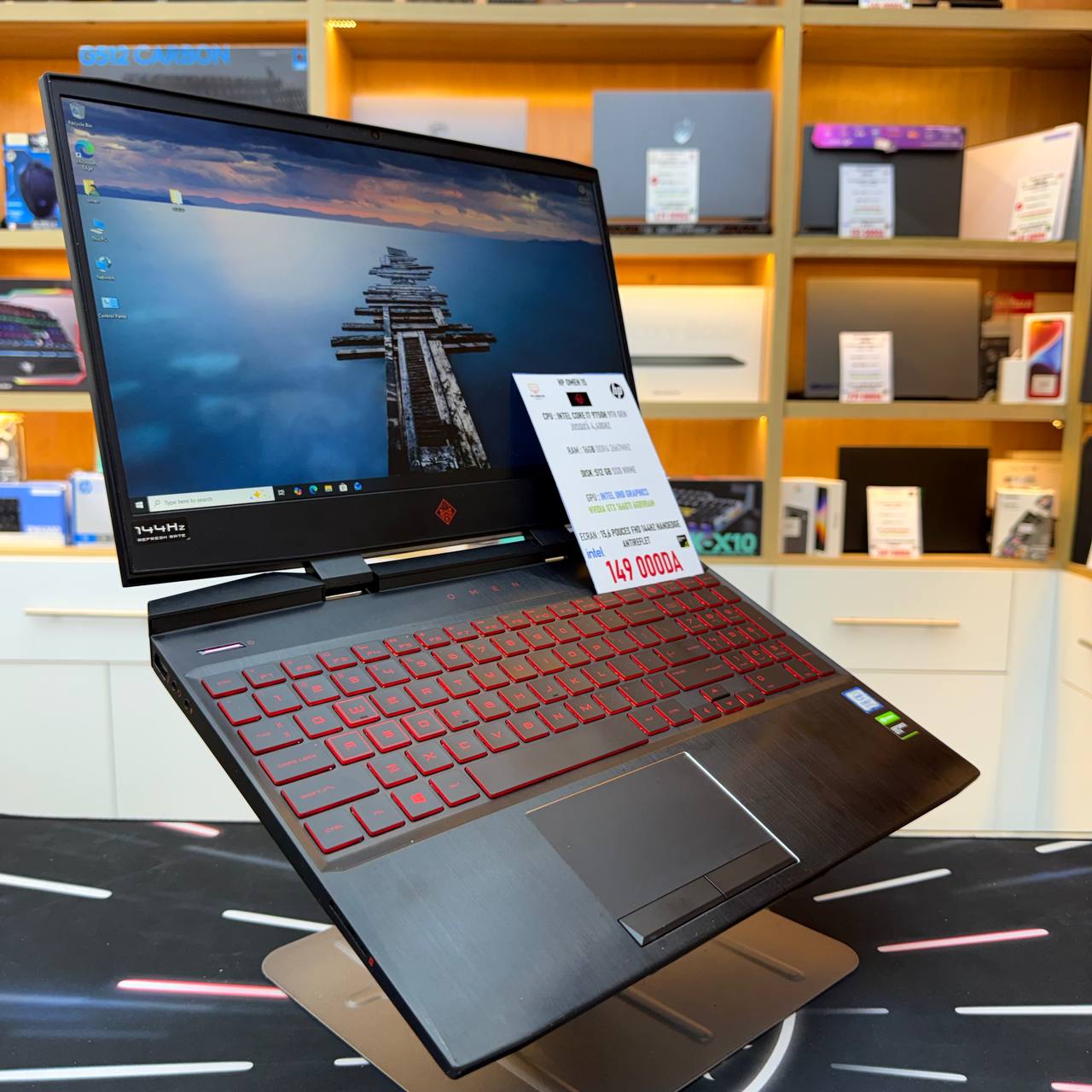 HP  HP OMEN 15 I7 9750H 16GB 512SSD GTX 1660TI 6GBVRM 15.6'' 144HZ - LAPTOP vue 5