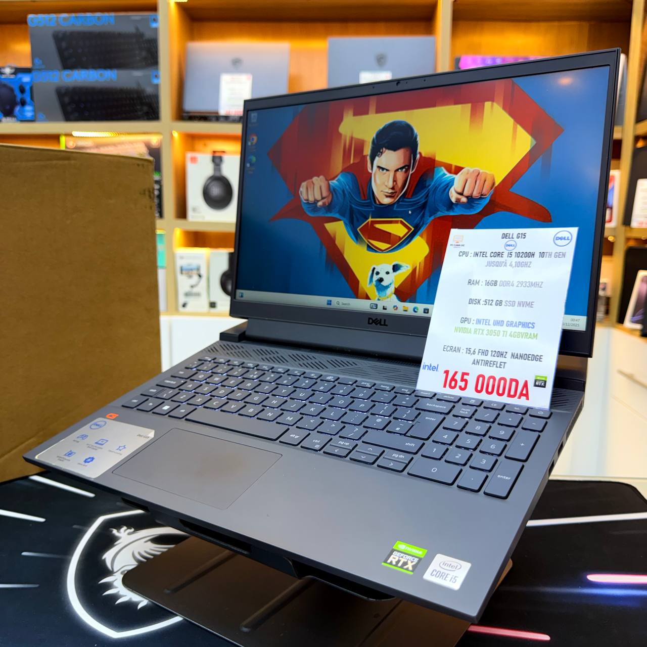 DELL DELL G5 INTEL I5 10200H 16GB 512SSD RTX 3050TI 4GBVRAM 15.6'' 120HZ - LAPTOP vue 2