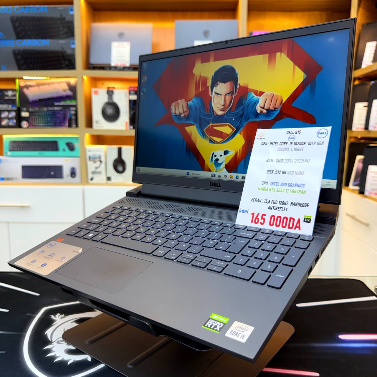 DELL DELL G5 INTEL I5 10200H 16GB 512SSD RTX 3050TI 4GBVRAM 15.6'' 120HZ - LAPTOP vue 3