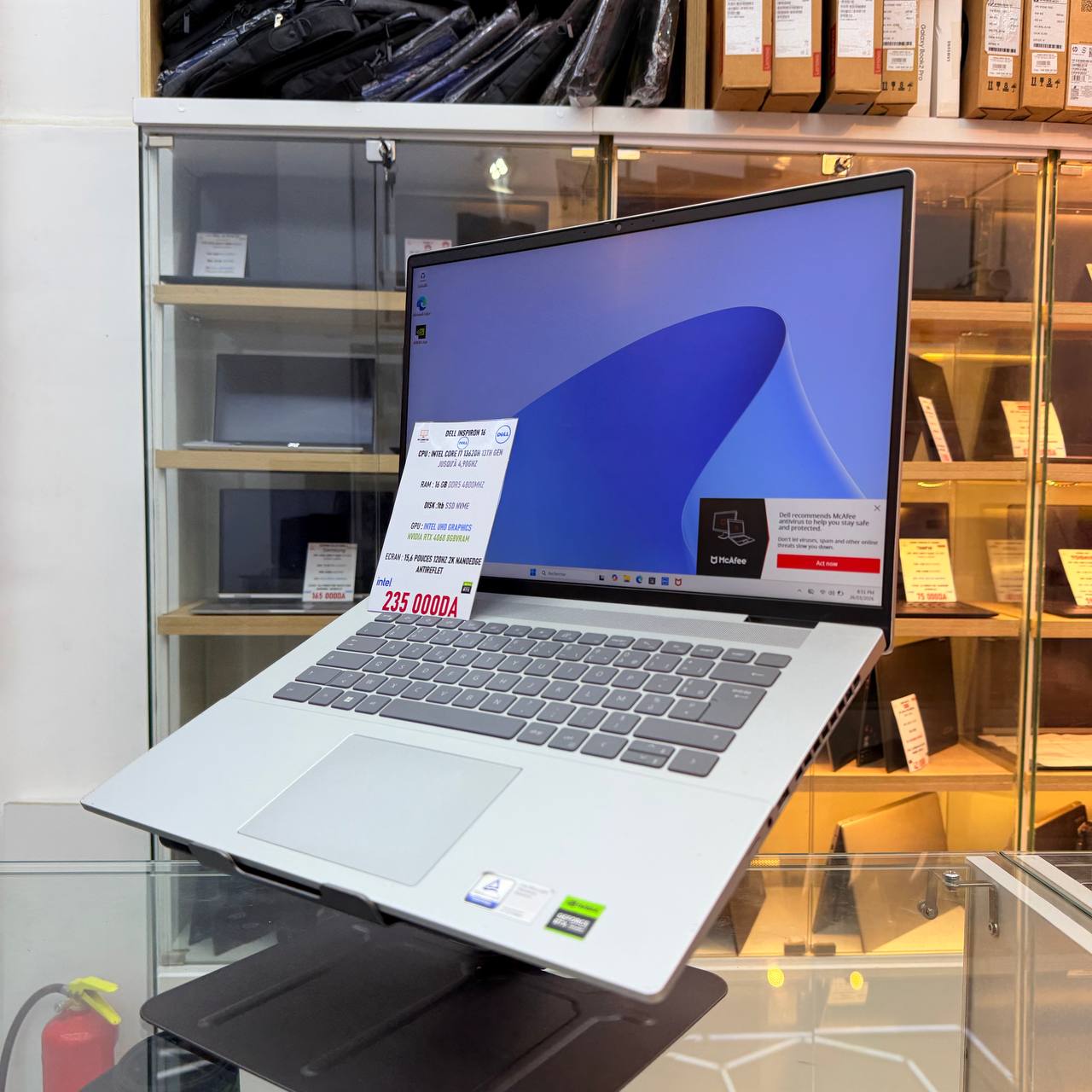 DELL DELL INSPIRON 16 INTEL CORE I7 13700H NVIDIA RTX 4060 16GB RAM 1TB SSD ECRAN 2K 120HZ  - LAPTOP vue 6