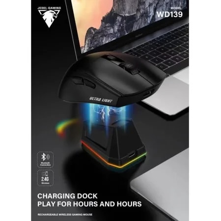 JEDEL-GAMING SOURIS JEDEL S/F RECHARGEABLE BT WD 139 - SOURIS vue 2