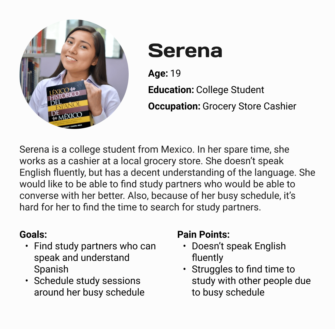 Wavelength User Persona - Serena