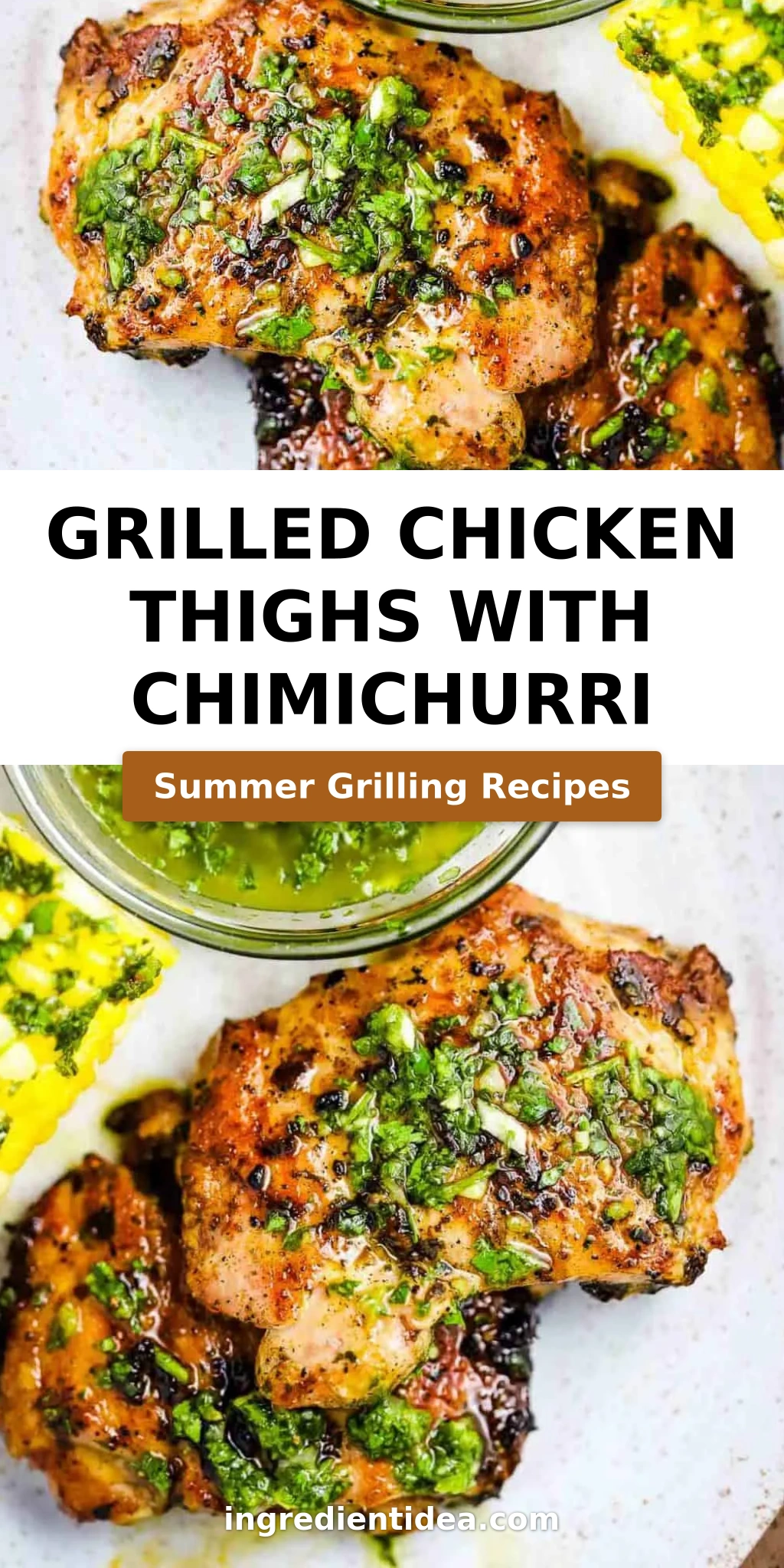 Grilled Chicken Thighs with Chimichurri