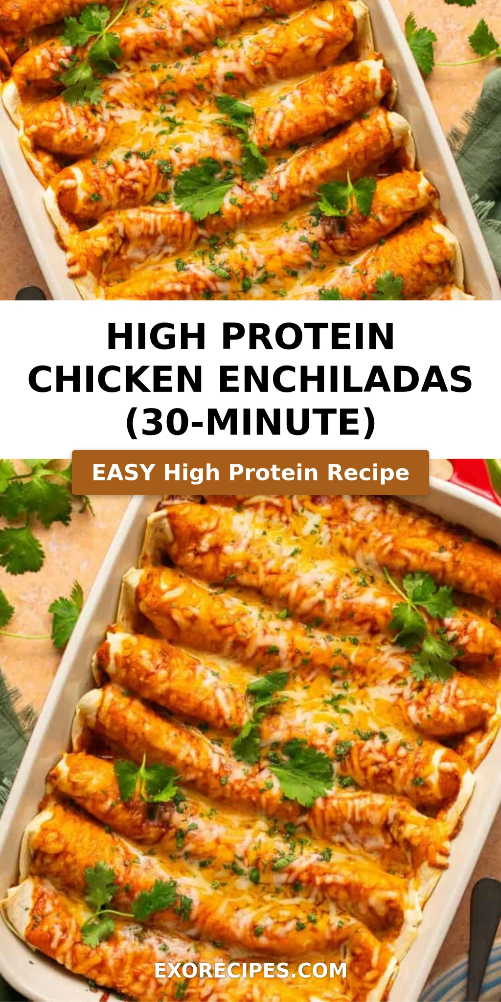 High Protein Chicken Enchiladas (30-minute)