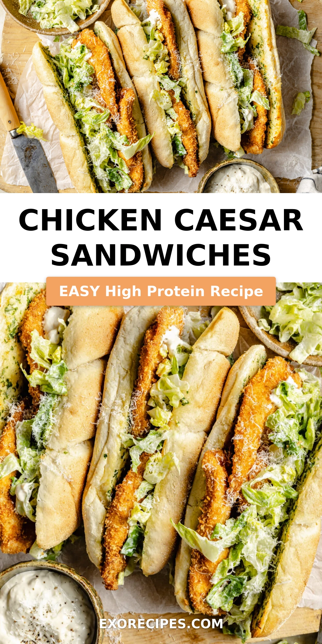 Chicken Caesar Sandwiches