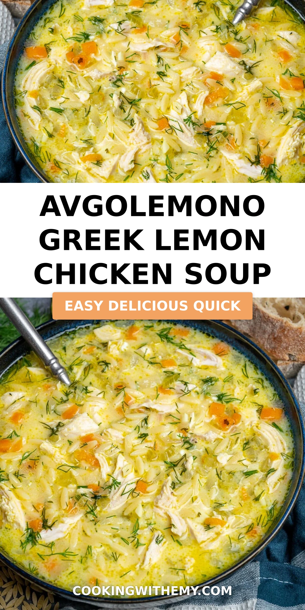 Avgolemono Greek Lemon Chicken Soup