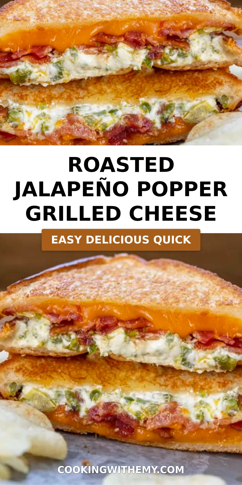 Roasted Jalapeño Popper Grilled Cheese