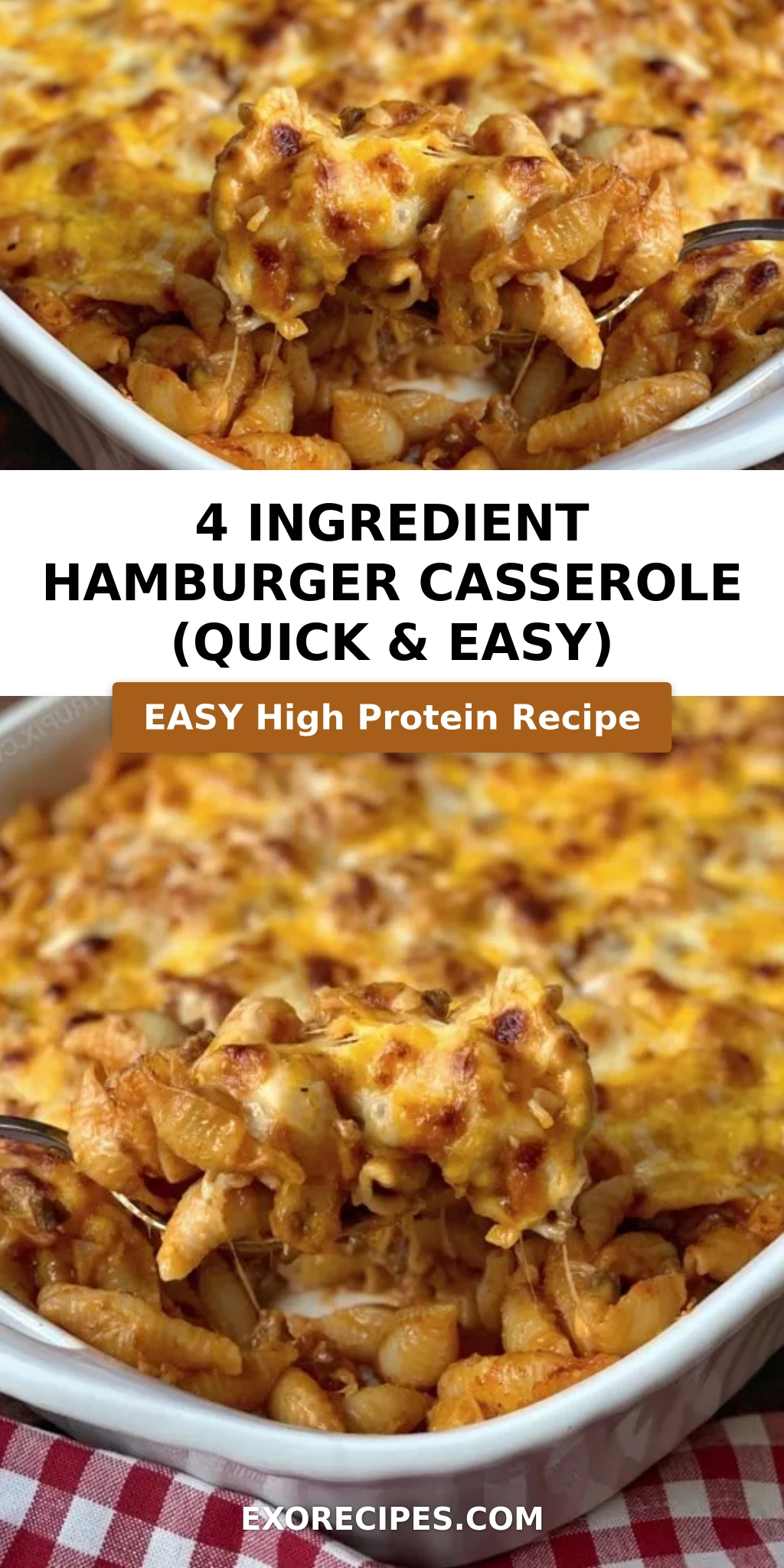 4 Ingredient Hamburger Casserole (Quick & Easy)