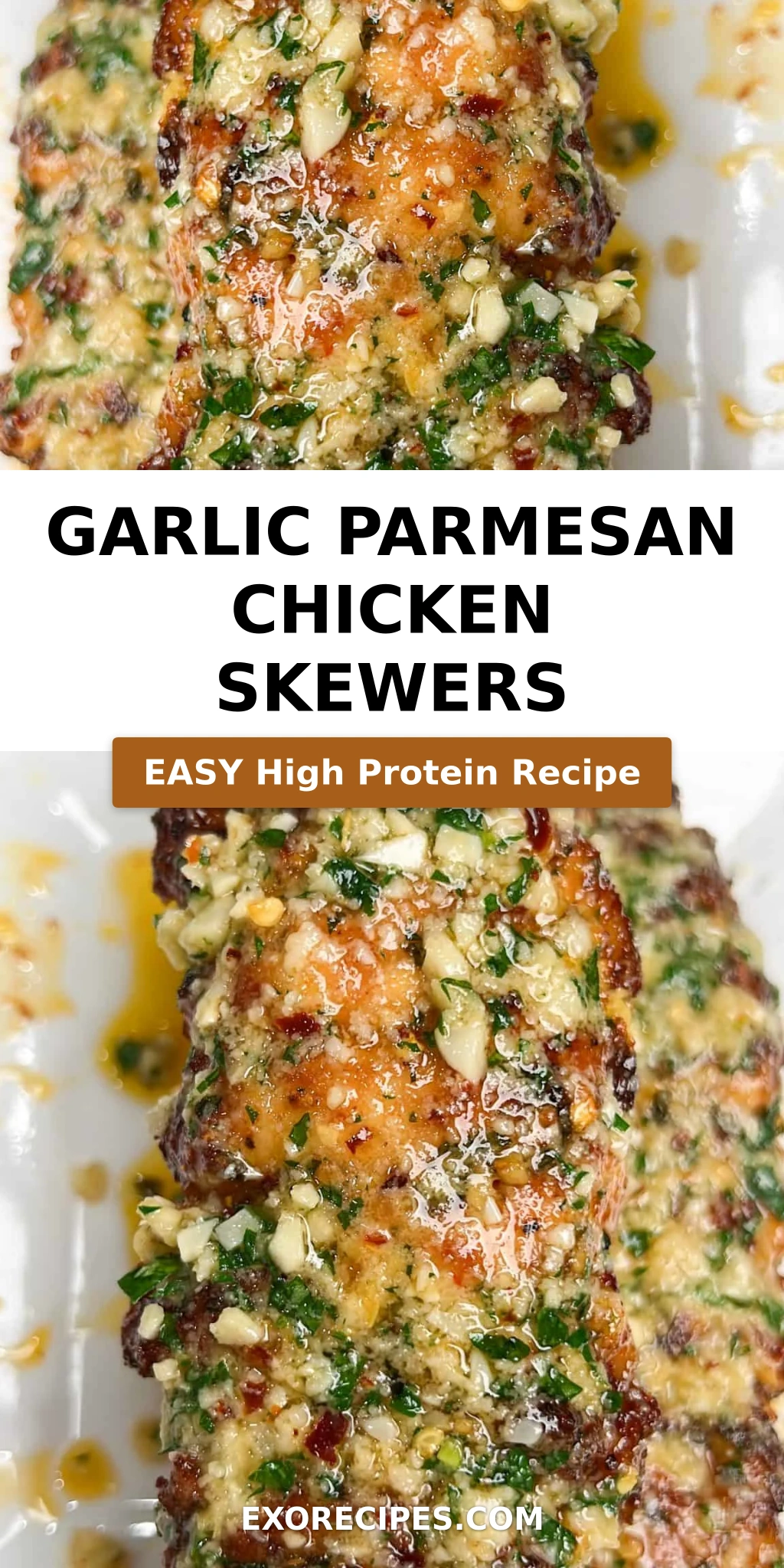 Garlic Parmesan Chicken Skewers