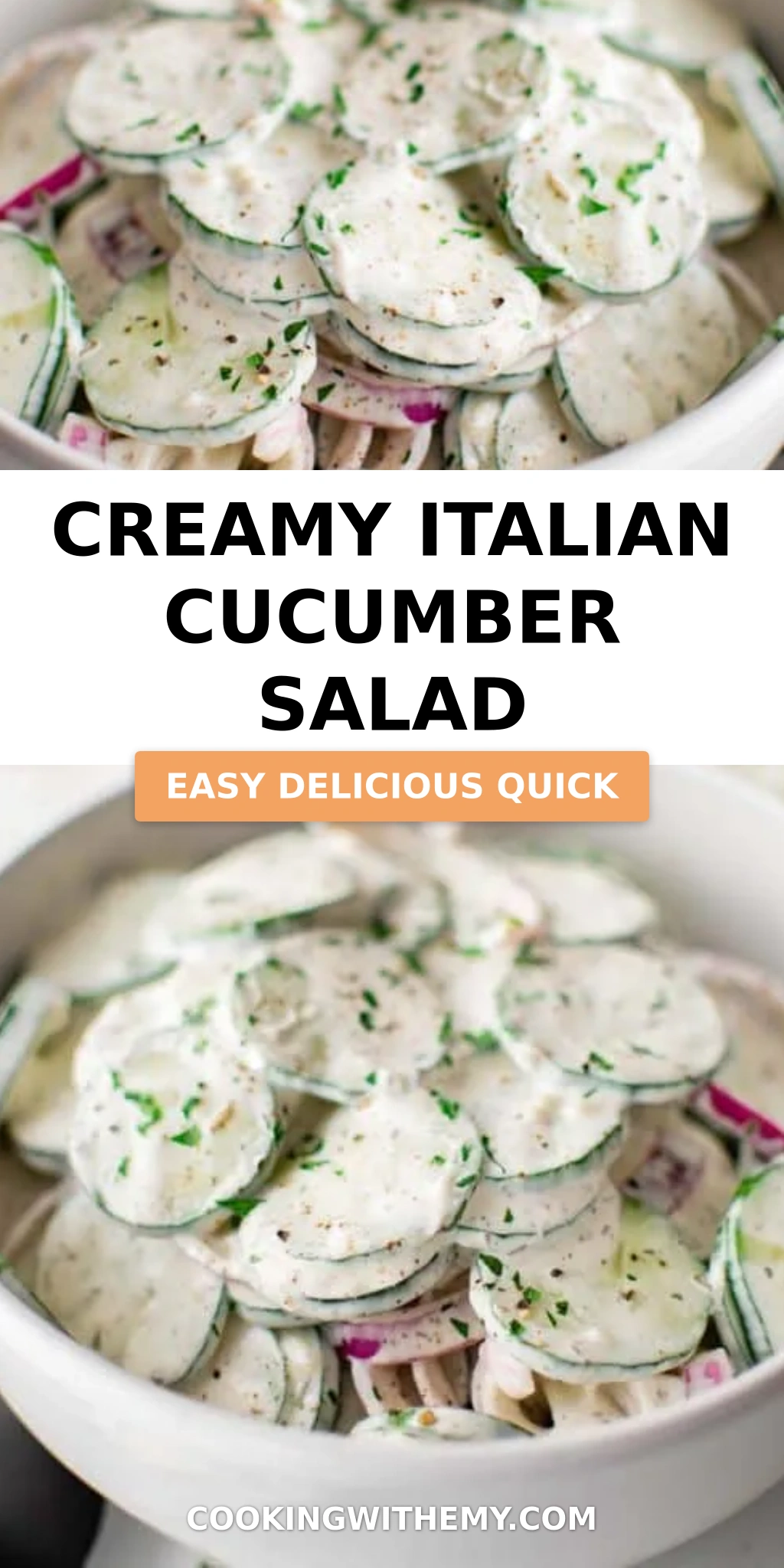 Creamy Italian Cucumber Salad