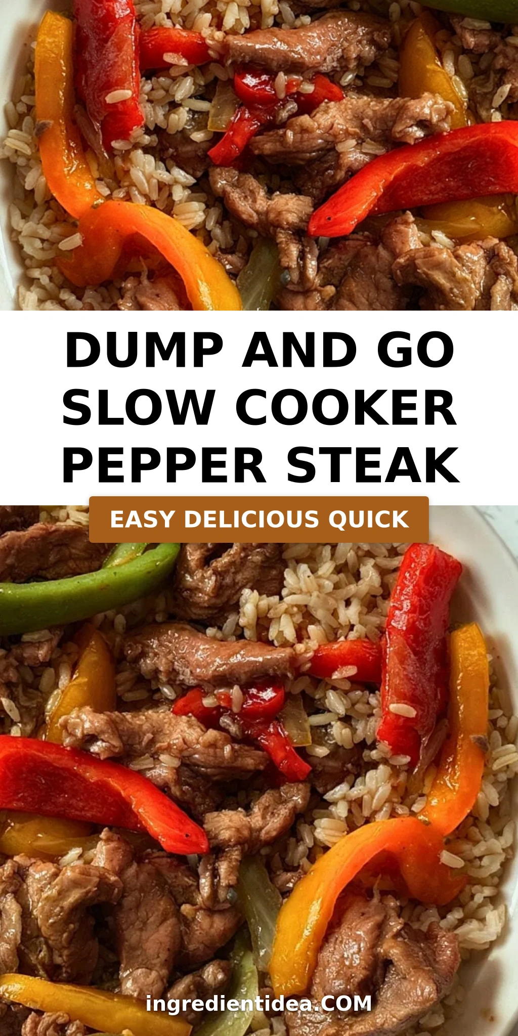 Dump and Go Slow Cooker Pepper Steak