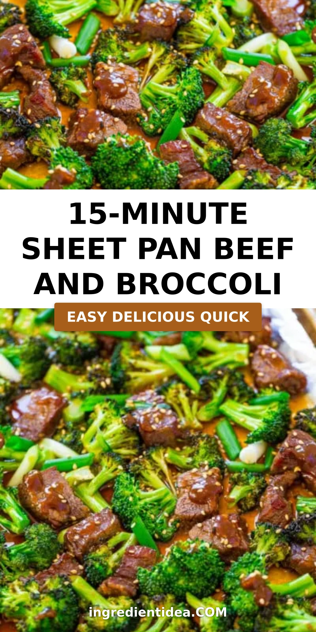 15-Minute Sheet Pan Beef and Broccoli