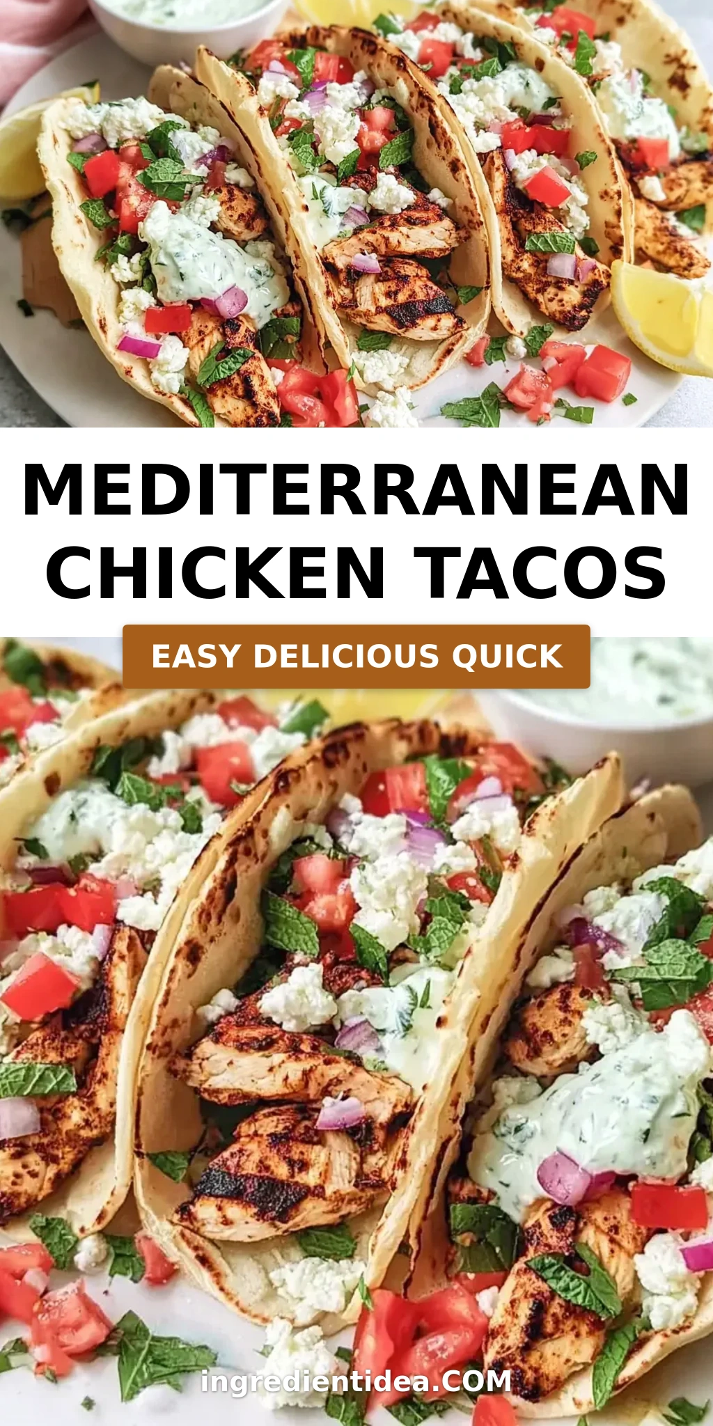 Mediterranean Chicken Tacos