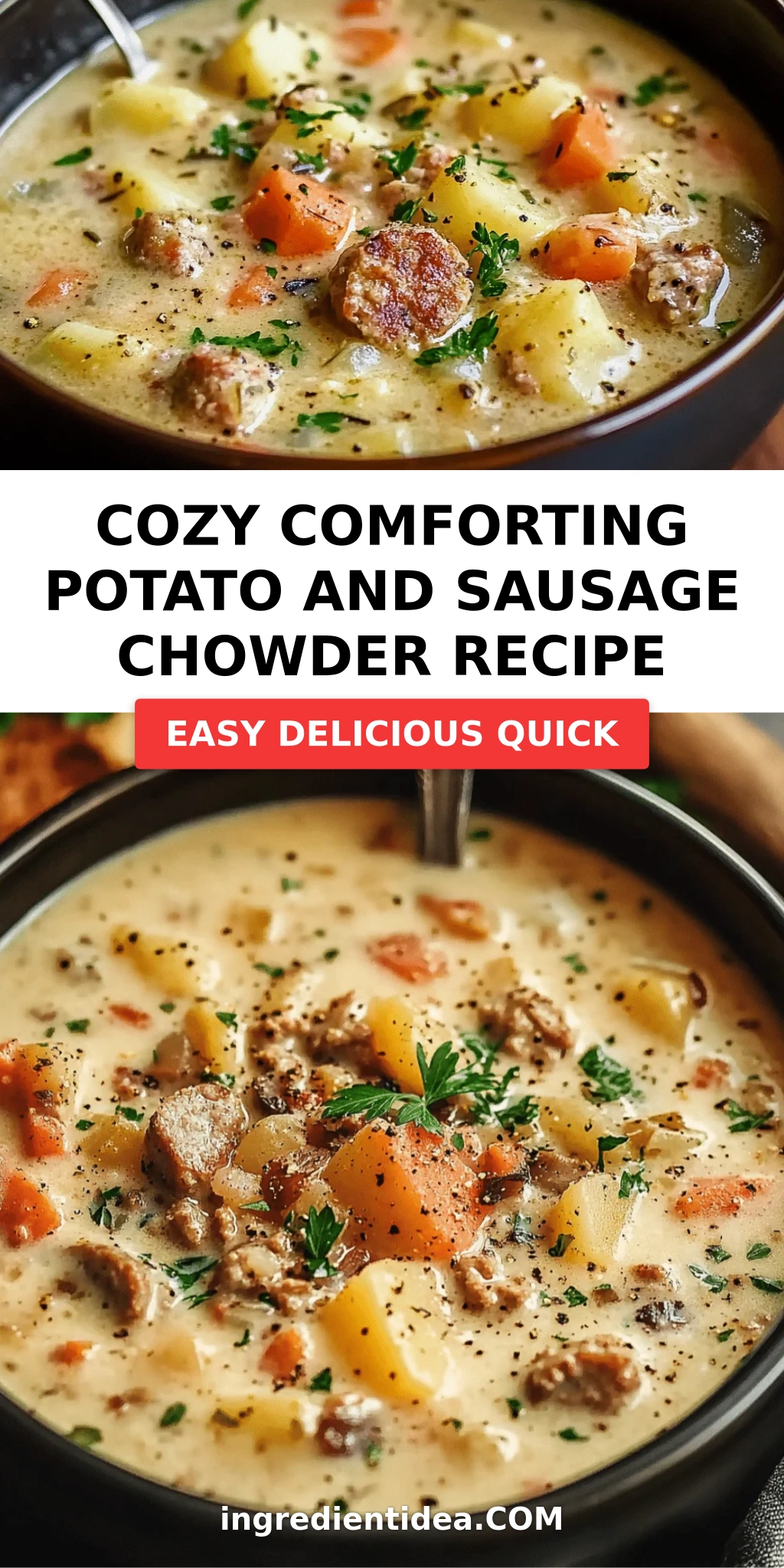 Cozy Comforting Potato and Sausage Chowder Recipe