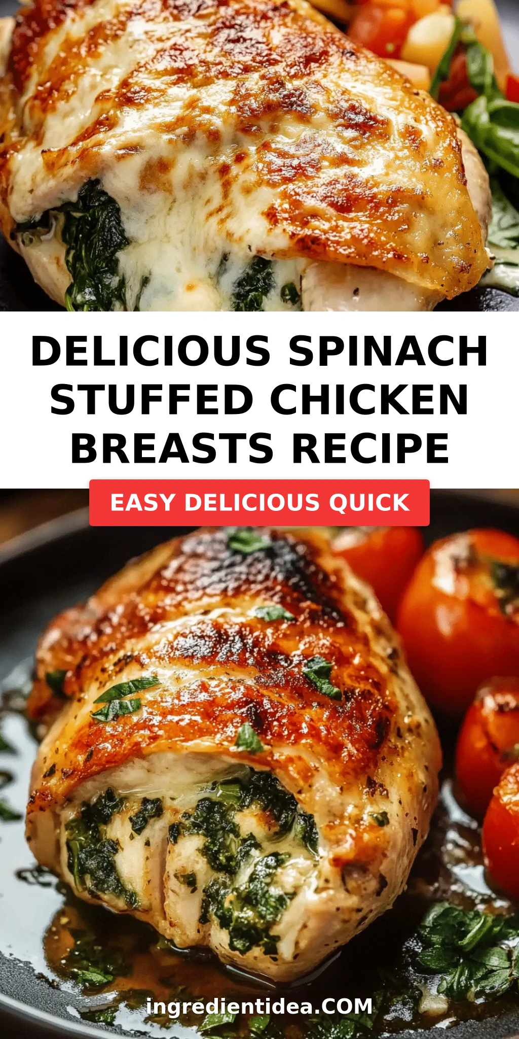 Delicious Spinach Stuffed Chicken Breasts Recipe
