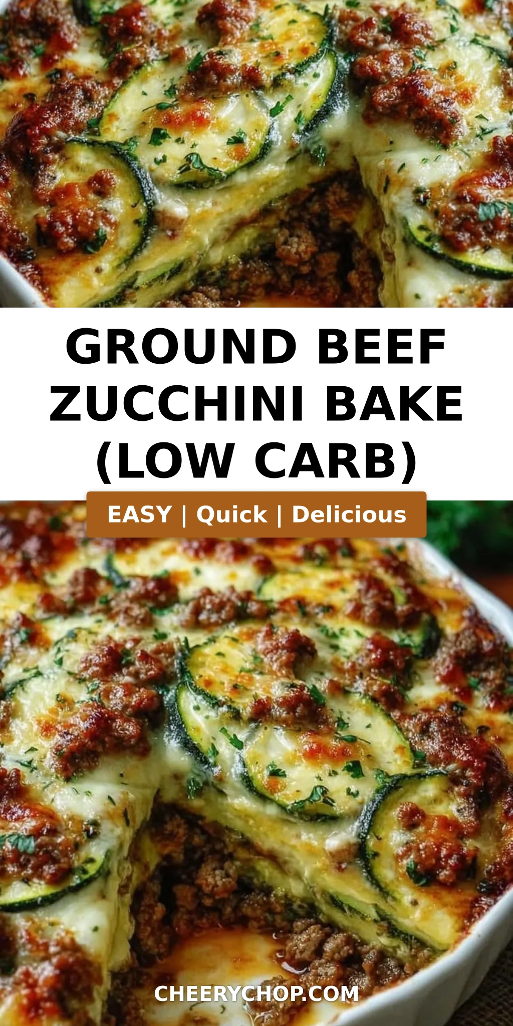Ground Beef Zucchini Bake (Low Carb)