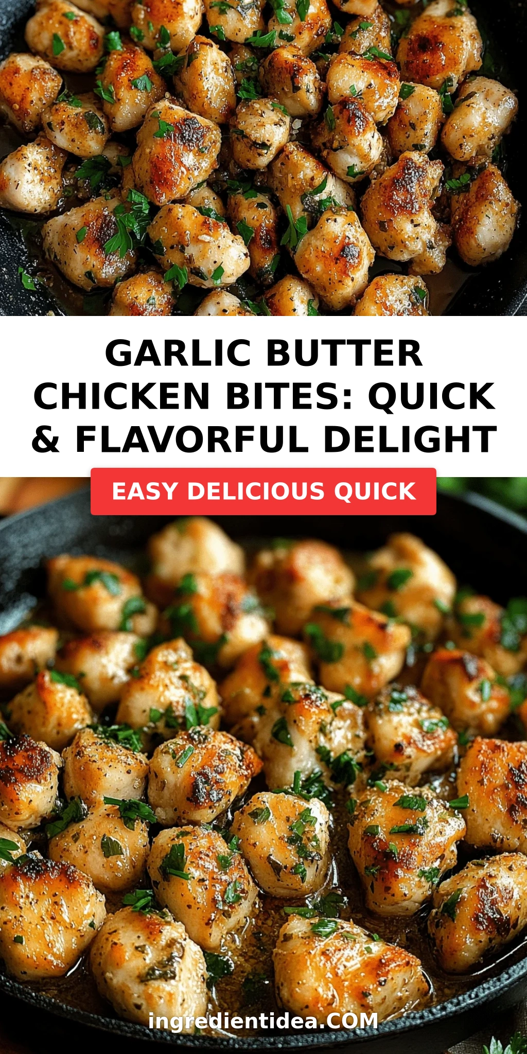 Garlic Butter Chicken Bites: Quick & Flavorful Delight