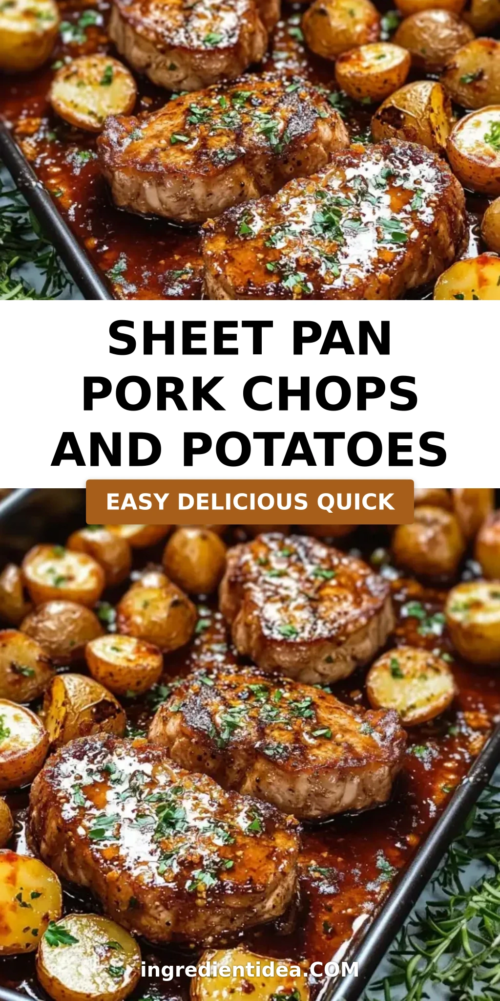 Sheet Pan Pork Chops and Potatoes