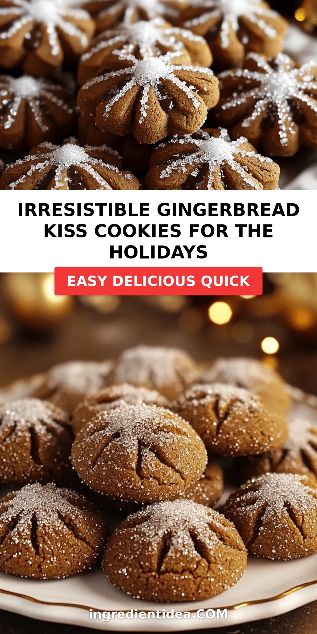 Irresistible Gingerbread Kiss Cookies for the Holidays